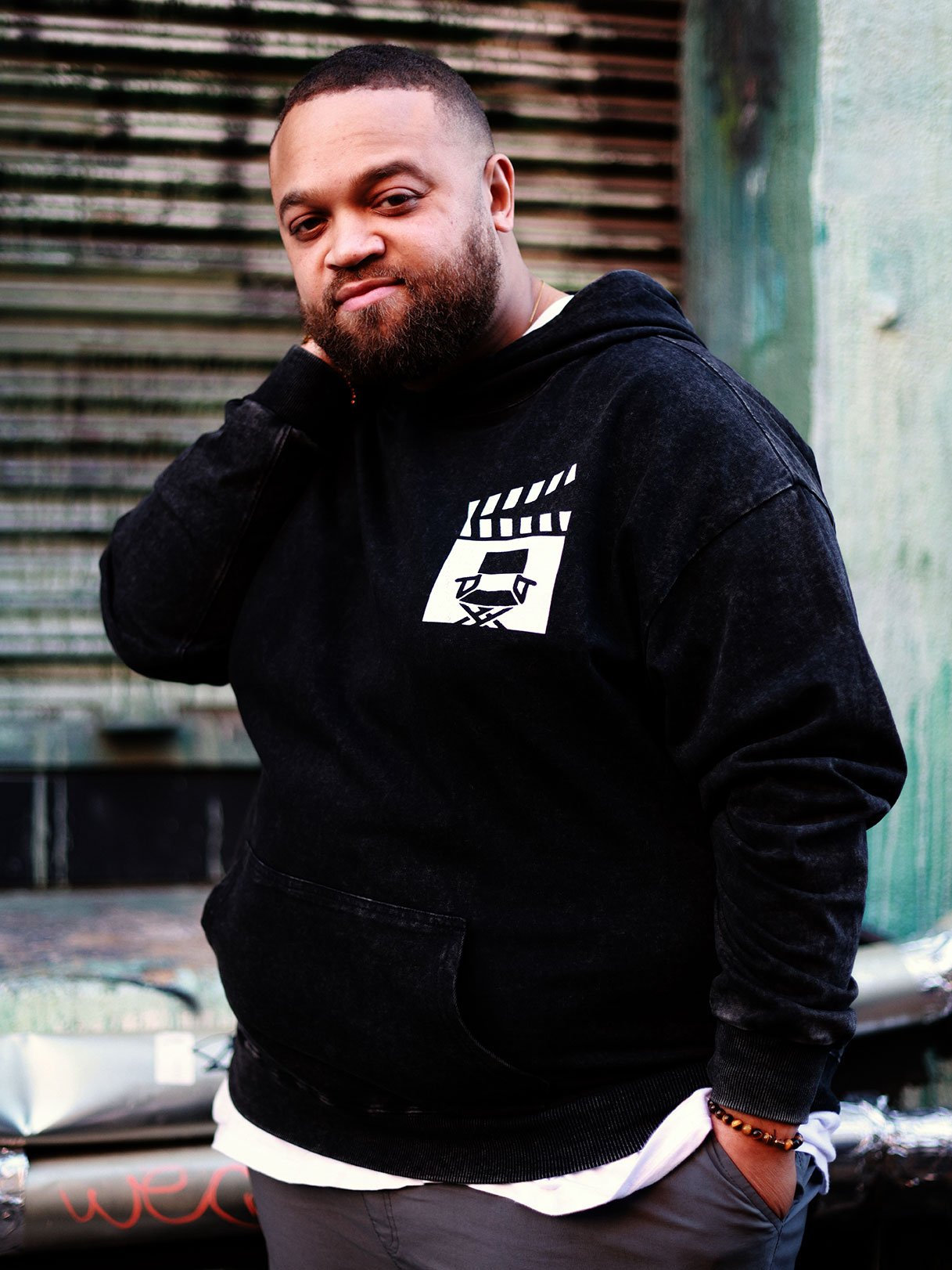 Kevin Saunders Touching His Neck